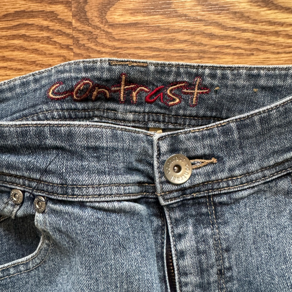 Contrast Blue Denim Bootcut Jeans